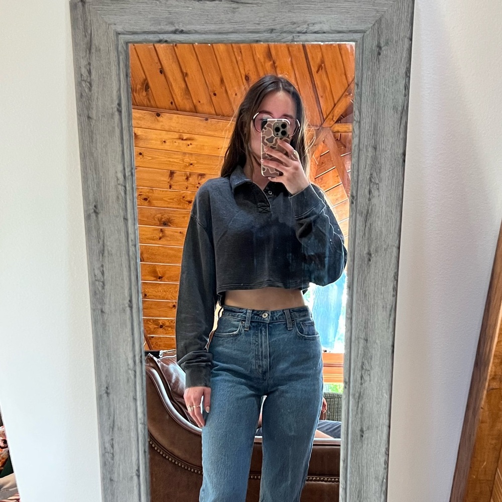H&M Dark Blue Straight Leg Jeans